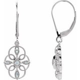 Sterling Silver 1/10 CTW Diamond Granulated Filigree Earrings - Siddiqui Jewelers