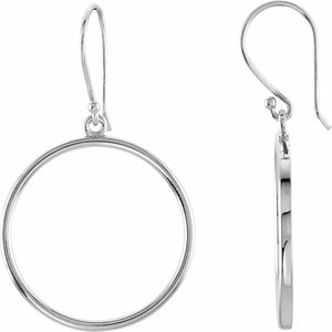 Sterling Silver Circle Shaped Earrings - Siddiqui Jewelers