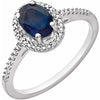 Sterling Silver Lab Created Alexandrite & .01 CTW Diamond Ring - Siddiqui Jewelers