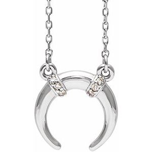 Sterling Silver .03 CTW Diamond 16-18" Necklace - Siddiqui Jewelers