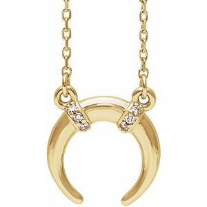 14K Yellow .03 CTW Diamond 16-18" Necklace - Siddiqui Jewelers