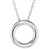 Sterling Silver 13 mm Circle 18" Necklace - Siddiqui Jewelers