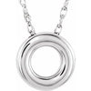 Sterling Silver 10 mm Circle 18" Necklace - Siddiqui Jewelers