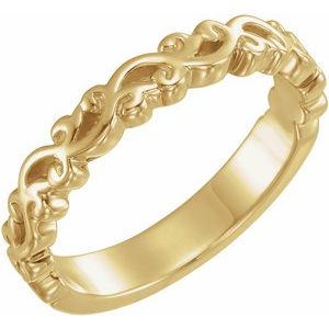 14K Yellow Stackable Ring - Siddiqui Jewelers