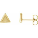 14K Yellow Petite Triangle Earrings - Siddiqui Jewelers