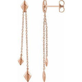 14K Rose Chain Earrings - Siddiqui Jewelers