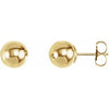 14K Yellow 7 mm Ball Earrings-Siddiqui Jewelers