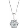 14K White 1/3 CTW Diamond 16-18" Necklace - Siddiqui Jewelers