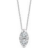 14K White 1/8 CTW Diamond 16-18" Necklace - Siddiqui Jewelers
