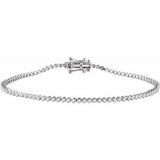 14K White 9/10 CTW Diamond 7" Line Bracelet - Siddiqui Jewelers