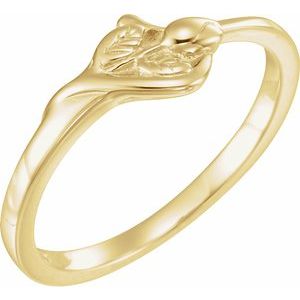 14K Yellow The Unblossomed Rose® Ring Size 8 - Siddiqui Jewelers