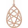 14K Rose Nest Design Pendant - Siddiqui Jewelers