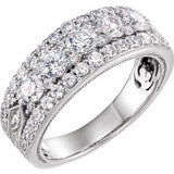 14K White 1 1/2 CTW Diamond Anniversary Band - Siddiqui Jewelers