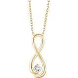 14K Yellow 1/6 CTW Diamond Infinity-Inspired 16-18" Necklace - Siddiqui Jewelers