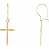 14K Yellow Cross Earrings - Siddiqui Jewelers