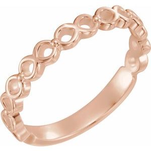 14K Rose  Stackable Ring - Siddiqui Jewelers