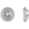 14K White 1/5 CTW Diamond Earrings Jackets with 5 mm ID - Siddiqui Jewelers