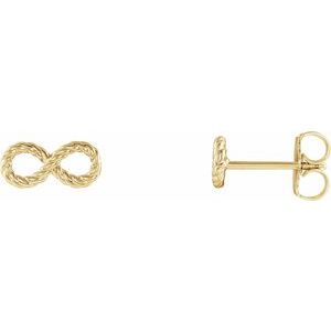 14K Yellow Infinity-Inspired Rope Earrings - Siddiqui Jewelers