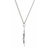 Sterling Silver 46x30 mm Crucifix 25" Necklace - Siddiqui Jewelers