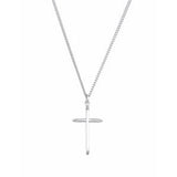 Sterling Silver 25x15 mm Cross 18" Necklace-Siddiqui Jewelers