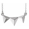Sterling Silver Pyramid 16-18" Necklace - Siddiqui Jewelers
