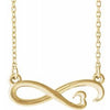 14K Yellow Infinity-Inspired Heart 16-18" Necklace - Siddiqui Jewelers