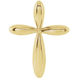 14K Yellow 14.65x11.2 mm Cross Pendant - Siddiqui Jewelers