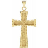 14K Yellow 30x20 mm Cross Pendant - Siddiqui Jewelers