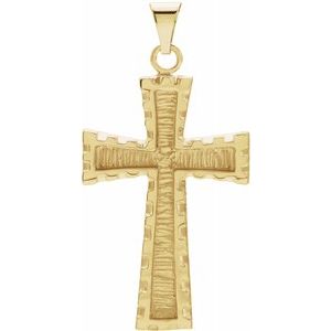 14K Yellow 30x20 mm Cross Pendant - Siddiqui Jewelers