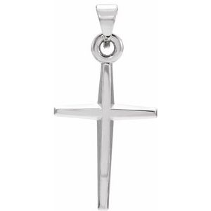 Sterling Silver 27.8x15 mm Cross Pendant - Siddiqui Jewelers