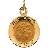 14K Yellow 12 mm St. Michael Medal-Siddiqui Jewelers