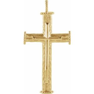 14K Yellow 39x23 mm Cross Pendant - Siddiqui Jewelers