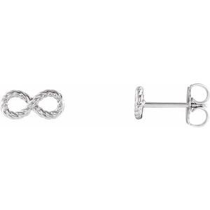 Platinum Infinity-Inspired Rope Earrings - Siddiqui Jewelers
