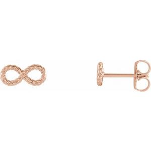 14K Rose Infinity-Inspired Rope Earrings - Siddiqui Jewelers