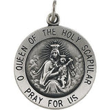 Sterling Silver 18 mm Scapular Medal - Siddiqui Jewelers