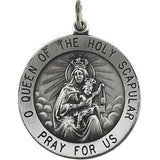 Sterling Silver 25 mm Scapular Medal - Siddiqui Jewelers