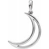 Sterling Silver 25.7x4.7 mm Crescent Moon Pendant - Siddiqui Jewelers