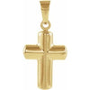 14K Yellow 11.5x9 mm Cross Pendant - Siddiqui Jewelers