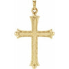 14K Yellow 33x23.5 mm Hollow Cross Pendant - Siddiqui Jewelers