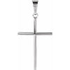 14K White 22.75x15 mm Cross Pendant - Siddiqui Jewelers