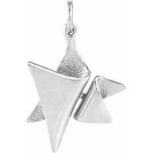 Sterling Silver 19x17 mm Star of David Pendant - Siddiqui Jewelers