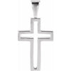 Sterling Silver 13.5x9.5 mm Cross Pendant - Siddiqui Jewelers