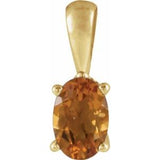 14K Yellow Citrine Pendant - Siddiqui Jewelers