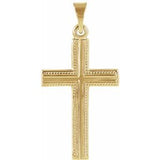 14K Yellow 15x9.5 mm Cross Pendant - Siddiqui Jewelers