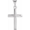 14K White 17x11.5 mm Cross Pendant -Siddiqui Jewelers