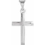 14K White 17x11.5 mm Cross Pendant -Siddiqui Jewelers