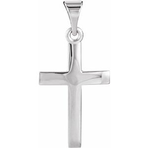 Sterling Silver 17x11.5 mm Cross Pendant -Siddiqui Jewelers