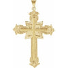 14K Yellow 43x31 mm Cross Pendant - Siddiqui Jewelers