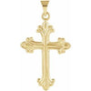 14K Yellow 24x17.5 mm Cross Pendant - Siddiqui Jewelers