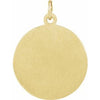 14K Yellow 22 mm Round St. Francis of Assisi Medal - Siddiqui Jewelers